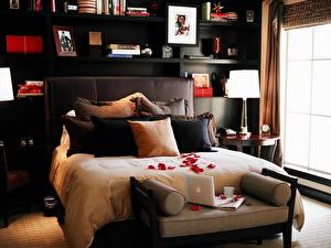 Фотография Интерьер Постель Подушки Спальне Дизайн