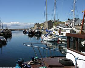 Картинка Побережье Причалы Природа