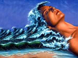 Картинка Jim Warren Фэнтези Девушки