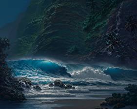 Фотографии Волны Природа