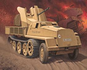 Фото Боевая техника Рисованные SWS & 3,7 cm Flak 43 Армия