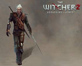 Обои для рабочего стола Ведьмак Геральт из Ривии The Witcher 2: Assassins of Kings компьютерная игра
