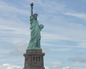 Картинка США Статуя свободы город