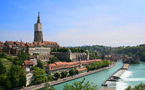 Картинки Здания Швейцария Берн город