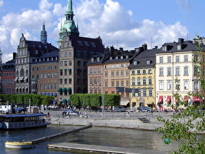 Обои Здания Швеция Стокгольм город