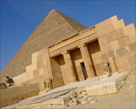 Обои для рабочего стола Известные строения Египет Пирамиды город