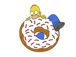 Обои Simpsons Пончики Сахарная глазурь Мультики