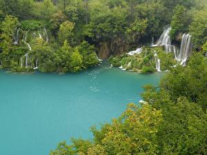 Обои Хорватия Озеро Плитвицкие озёра Природа