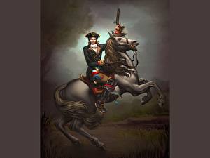 Обои Воины Лошади Фэнтези