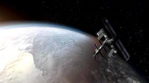 Картинка Орбитальные станции спутник на орбите Космос