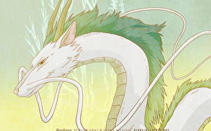 Картинки Spirited Away белый дракон