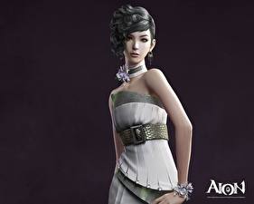 Картинка Aion: Tower of Eternity девушка в белом платье компьютерная игра