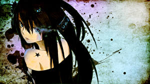 Фотографии Стрелок с Черной скалы девушка с черными волосами Аниме