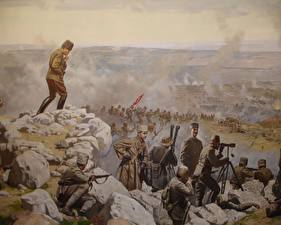 Картинки Рисованные Солдаты Panorama The Greco–Turkish War of 1919–1922 военные