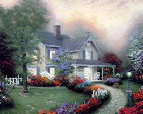 Фото Живопись Thomas Kinkade home is where the heart is