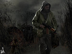 Фотографии STALKER солдат ночью компьютерная игра