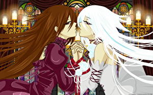 Картинка Pandora Hearts свадебный поцелуй Аниме