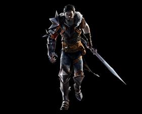 Картинки Dragon Age Dragon Age II воин в легких доспехах Игры