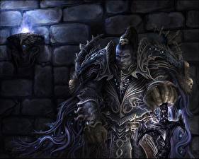 Обои Warhammer 40000 Warhammer 40000 Dawn of War фантастический воин в доспехах и мечом