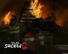 Обои Shogun дом горит