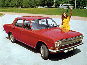 Картинка Российские авто GAZ M24 Volga красная волга машины