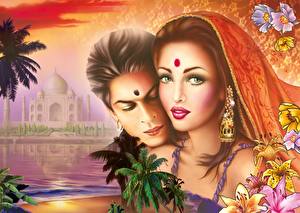 Картинки Любовь Любовники индийская Фэнтези