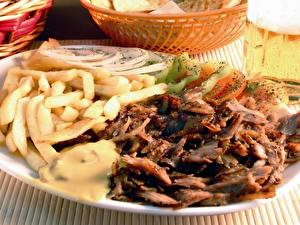 Обои Картофель фри Пища