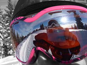 Фото Крупным планом Очках очки горнолыжника