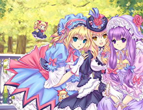 Картинки Touhou Collection девочки в пышных платьях