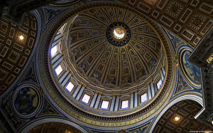 Обои для рабочего стола Храм Купола Basilica di San Pietro, Vatican город