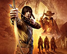 Обои Call of Juarez индеец с луком