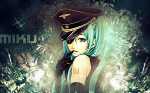 Картинки Vocaloid девушка с повязкой на глазу Аниме