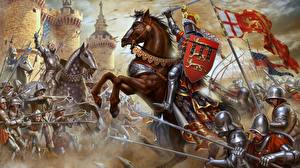 Картинки Средневековье Рыцарь Фэнтези