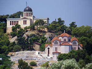 Обои для рабочего стола Греция Афины,Обсерватория Города