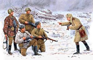 Фото Рисованные Солдаты военные
