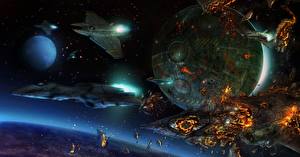 Картинка Фантастическая техника Корабли Фэнтези Космос