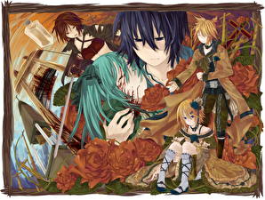 Обои для рабочего стола Вокалоид Аниме