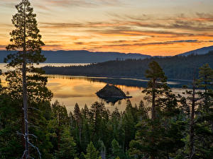 Фотография Озеро США Калифорния Tahoe Природа
