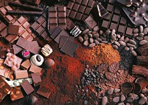 Картинки Сладости Шоколад Шоколадная плитка Пища