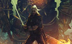 Картинки Ведьмак The Witcher 2: Assassins of Kings Геральт из Ривии компьютерная игра