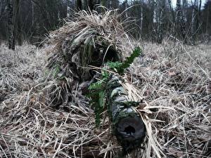 Фотография Солдаты Снайперская винтовка Снайперы Маскировка