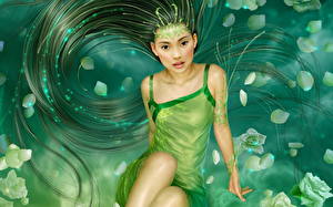 Обои Tang Yuehui Фэнтези Девушки