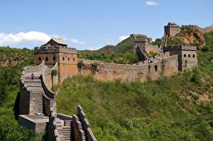 Обои Великая Китайская стена город