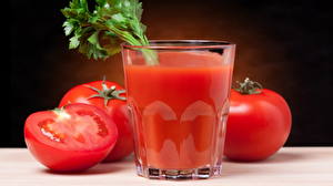 Фотографии Напиток Сок томатный Пища