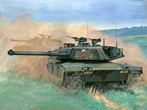 Картинки Рисованные Танки Абрамс М1 Американские военные