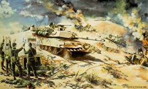 Картинка Рисованные Танки Абрамс М1 Американская M1A1