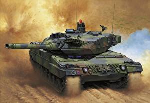 Фотография Рисованные Танк Леопард 2 Tank Leopard 2A