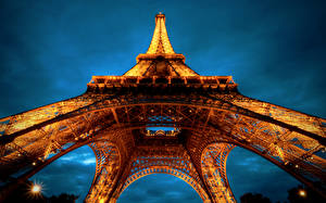 Фотография Франция Эйфелева башня Париж Города
