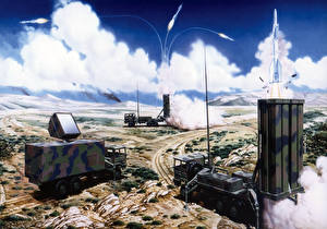Картинка Рисованные Ракетные установки военные