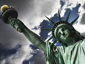 Фото США Статуя свободы город